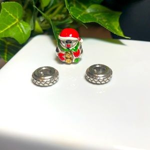 BRIGHTON BRACELET CHARMS SNOW MAN & SPACERS
